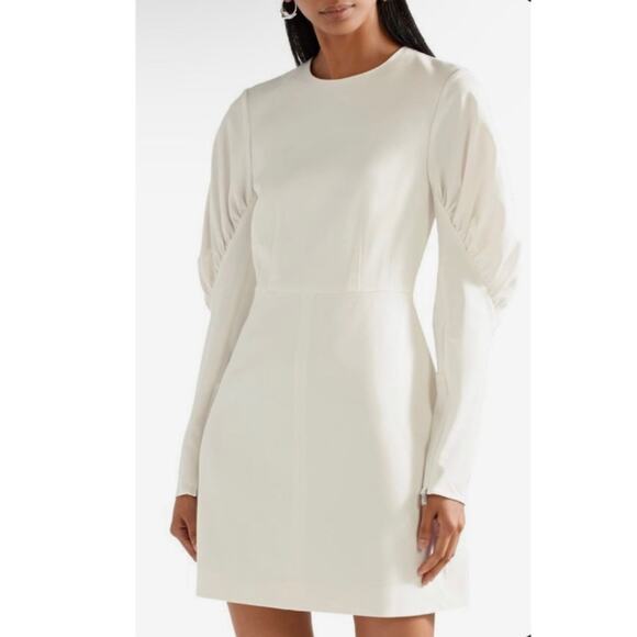 TIBI Florence Gathered Twill Mini Dress - Picture 6 of 16